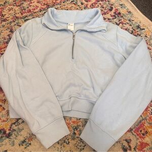 All in Motion Sky Blue Quarter-Zip Top